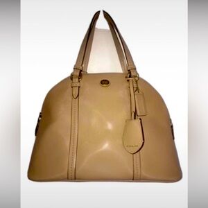 Coach Beige Leather Shoulder Bag